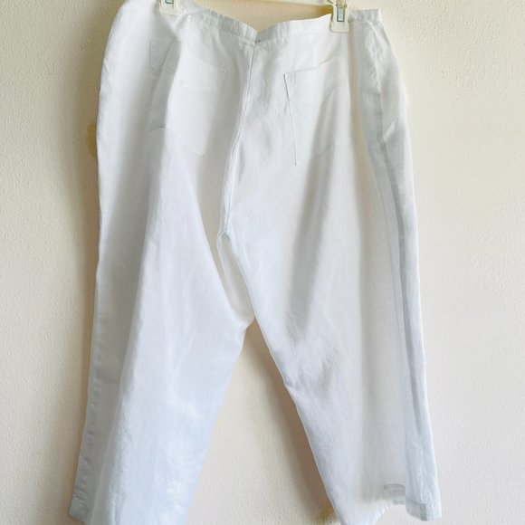 White women city pants 100% cotton women's trousers Oversize Pants Midi Pants - Picture 6 of 12